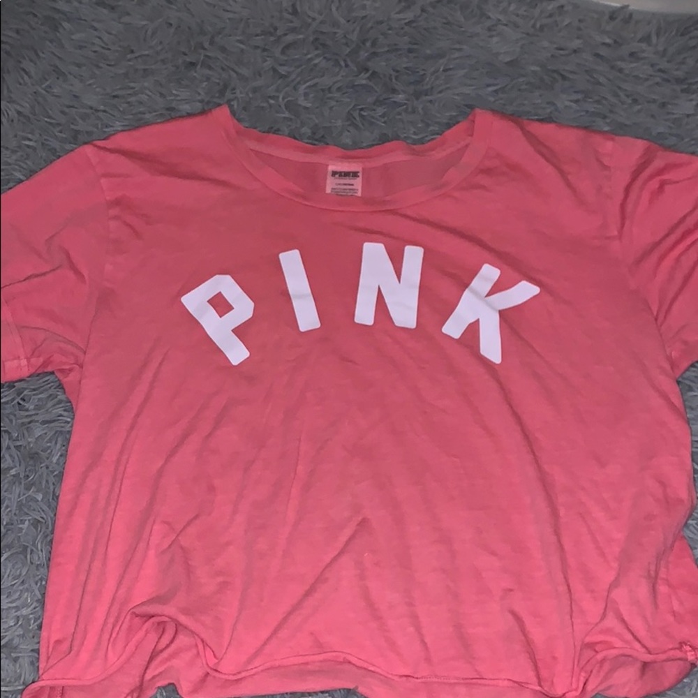 PINK cropped Tee